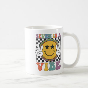 Seven Is A 7th Birthday Groovy Happy 7 Years Old B Coffee Mug