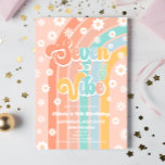 Seven Is A Vibe Rainbow Daisy 7th Birthday Party Invitation<br><div class="desc">This is a Seven Is A Vibe Rainbow & Daisies Groovy Retro 7th Birthday Party Invitation!</div>