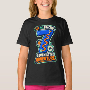 Seven Is the Adventure Birthday Road T-Shirt