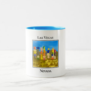 Seven Magic Mountains, Las Vegas Nevada Two-Tone Coffee Mug