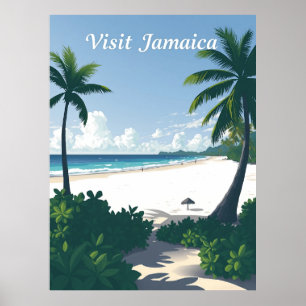 Seven Mile Beach, Negril, Jamaica Travel Poster