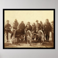 Seven Native Americans & 1st Artillery SD 1891