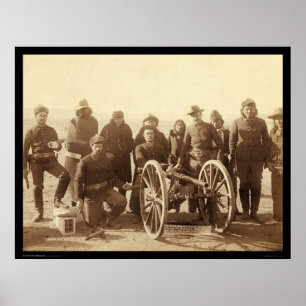 Seven Native Americans & 1st Artillery SD 1891 Poster