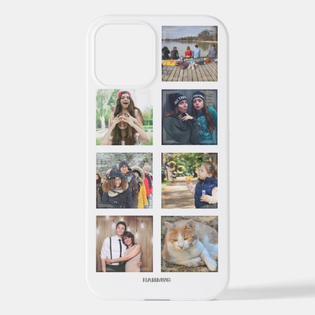 Seven Photo Cell Phone Case with Name HAMbWG (Back)