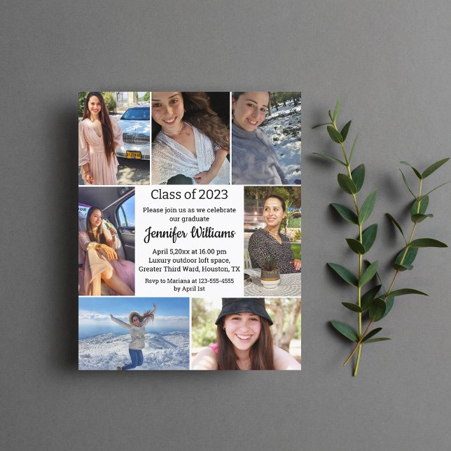 seven photos collage graduation invitation 2026 (Creator Uploaded)