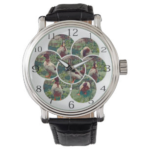 Seven Picture Round Duck Photo Collage, Watch
