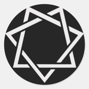 Seven Pointed Star Classic Round Sticker