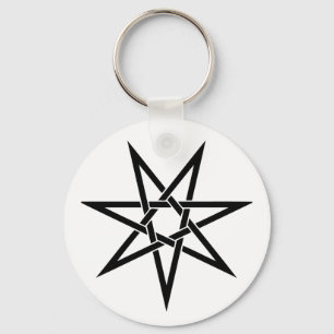 Seven Pointed Star Key Ring