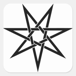 Seven Pointed Star Square Sticker