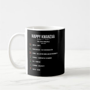 Seven Principles of Kwanzaa Celebration - Happy Kw Coffee Mug