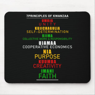 Seven Principles Of Kwanzaa Christmas Afro-america Mouse Mat