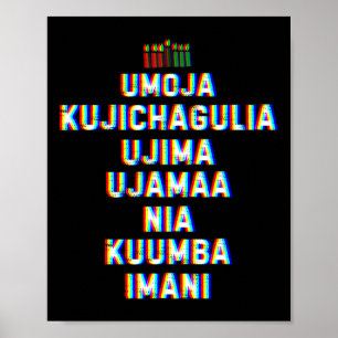 Seven Principles Of Kwanzaa Happy Kwanzaa 10  Poster