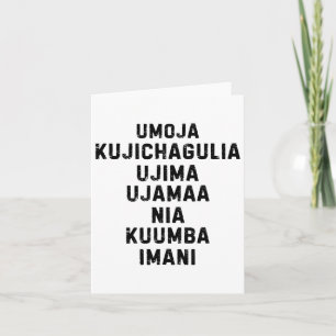 Seven Principles Of Kwanzaa Happy Kwanzaa 5 Card