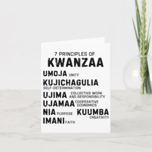 Seven Principles Of Kwanzaa Happy Kwanzaa 9 Card