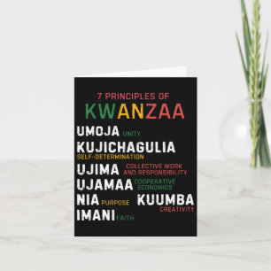 Seven Principles Of Kwanzaa Happy Kwanzaa  Card