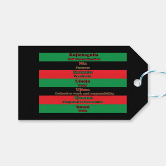 Seven Principles of Kwanzaa (Horizontal) Gift Tags