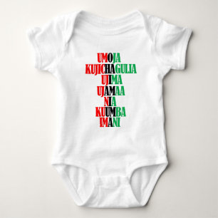 Seven Principles of Kwanzaa Kinara Colors Baby Bodysuit