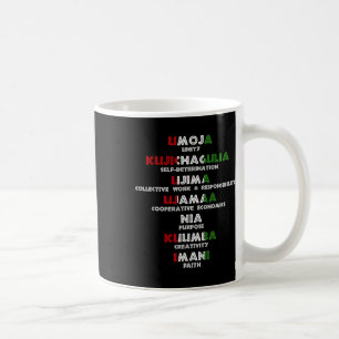 Seven Principles Of Kwanzaa Proud African American Coffee Mug