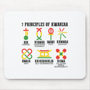 Seven Principles Of Kwanzaa Proud African American Mouse Mat