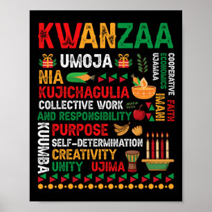 Seven Principles Of Kwanzaa Proud African American Poster