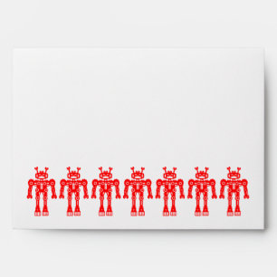 Seven Red Robots (Felt) Envelope