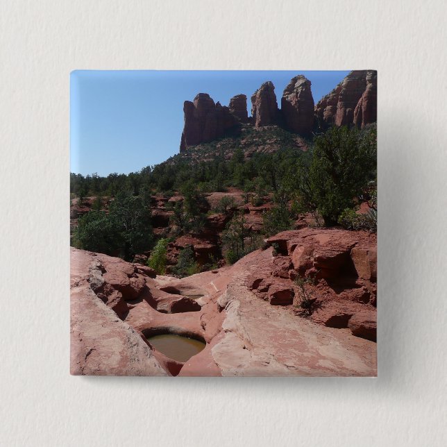 Seven Sacred Pools in Sedona Arizona 15 Cm Square Badge (Front)