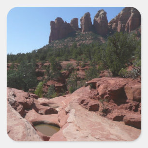 Seven Sacred Pools in Sedona Arizona Square Sticker