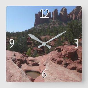 Seven Sacred Pools in Sedona Arizona Square Wall Clock