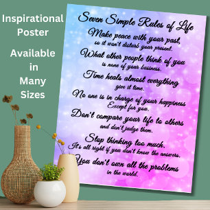 Seven Simple Rules for Life - can change sizes - Poster