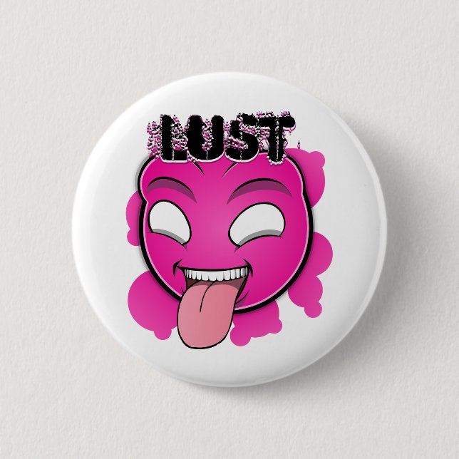 Seven Sins Faces - Lust 6 Cm Round Badge (Front)