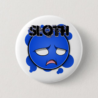 Seven Sins Faces - Sloth 6 Cm Round Badge