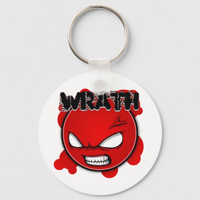 Seven Sins Faces - Wrath Key Ring (Front)