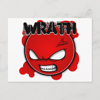 Seven Sins Faces - Wrath Postcard