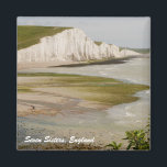 Seven Sisters and Beachy Head Magnet<br><div class="desc">Magnet with photo of Seven Sisters and Beachy Head chalk cliffs,  South Downs national park,  Sussex,  England</div>
