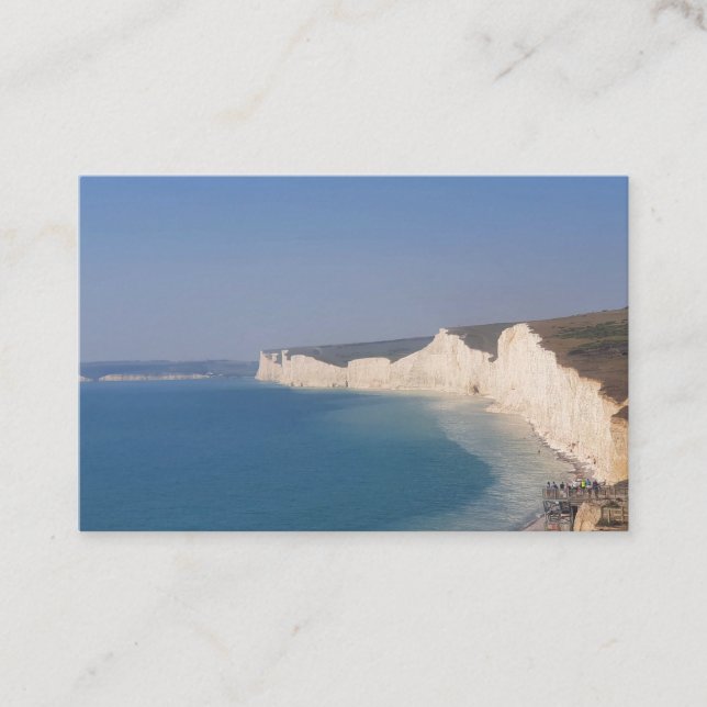 Seven Sisters Chalk Cliffs Beachy Head Business Card (Front)
