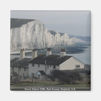 Seven Sisters Cliffs, East Sussex, England, U.K. Magnet