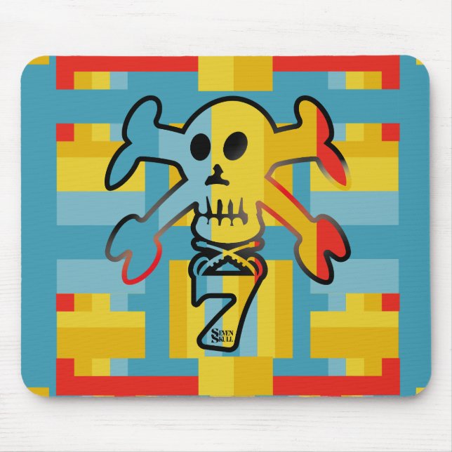 SEVEN SKULL BY MASANSER PIXELAT MOUSE MAT (Front)