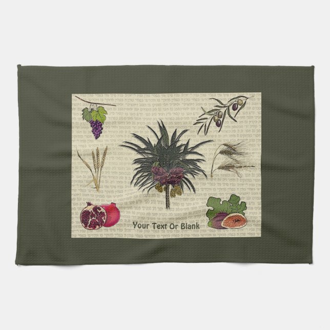 Seven Species Tea Towel (Horizontal)
