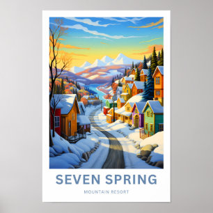Seven Spring Mountain Resort Travel Print