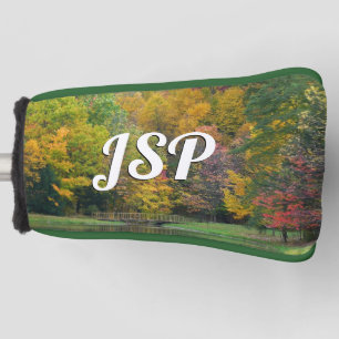 Seven Springs Fall Bridge II Autumn Landscape Golf Head Cover