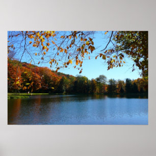 Seven Springs Fall Trees and Pond Poster