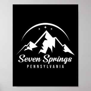 Seven Springs Pennsylvania Ski Resort Skiing Snowb Poster