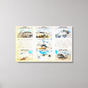 Seven Summits Canvas Print