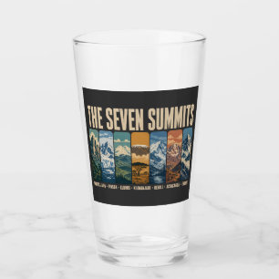 Seven Summits Mountain Landmarks Illustration Glass