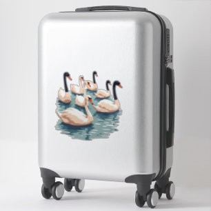 Seven Swans A Swimming Cut-Out Stencil-Style 1