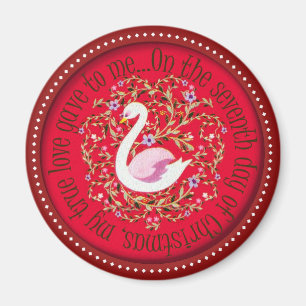 Seven swans aswimming magnet