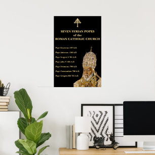 Seven Syrian Popes of the Roman Catholic Church Poster