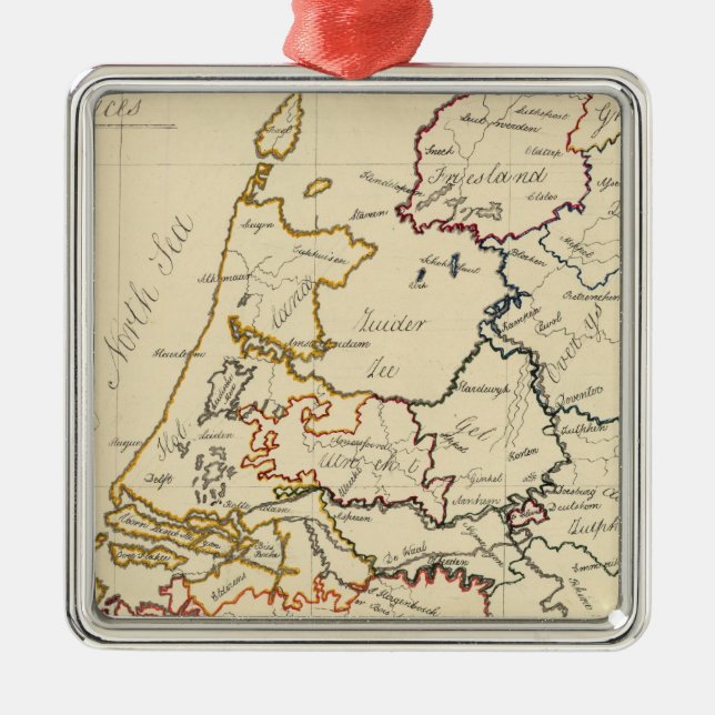 Seven United Provinces 2 Metal Tree Decoration (Front)