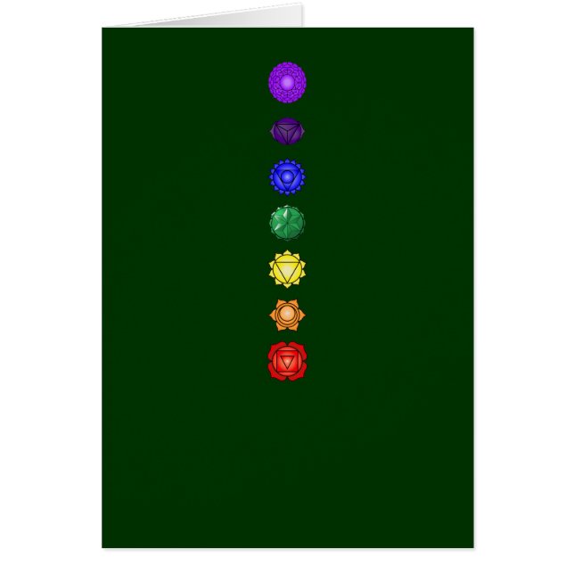 Seven vertical chakras (Front)
