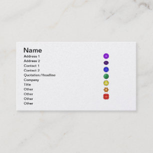 Seven vertical chakras business card